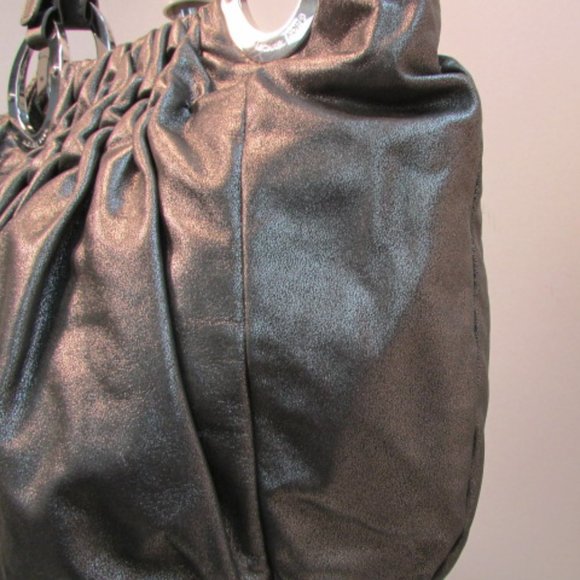 Michael Kors Steel Gray Leather Shoulder Bag - Picture 6 of 16